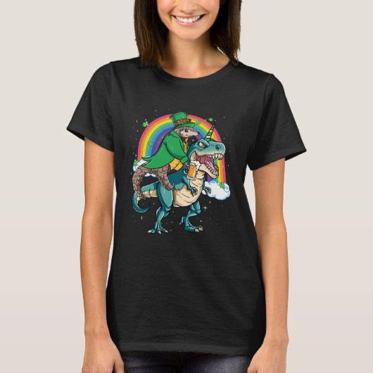 Pangolin Beer Dino Rex Horn Rainbow T-shirt (Voorkant)