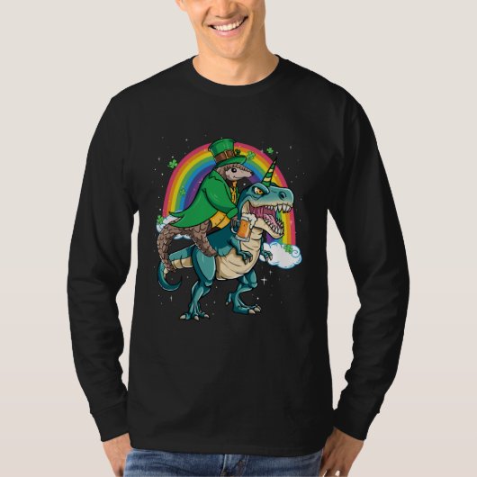 Pangolin Beer Dino Rex Horn Rainbow T-shirt (Voorkant)