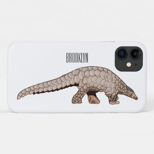Pangolin-cartoonillustratie Case-Mate iPhone Case (Achterkant (horizontaal))