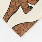 Pangolin Cute Brown met de naam Fleece Blanket Deken (Hoek)