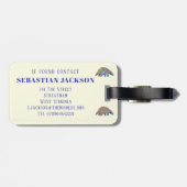 Pangolin Cute Colorful persoonlijke opslaan Bagagelabel (Achterkant horizontaal)