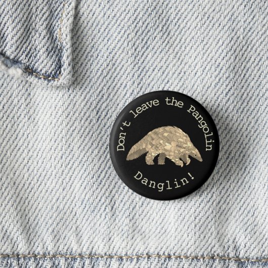 Pangolin Cute Endangered Species Animal Activist Ronde Button 3,2 Cm