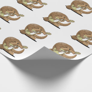 Pangolin die een mandolin speelt cadeaupapier