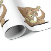 Pangolin die een mandolin speelt cadeaupapier (Rol Hoek)