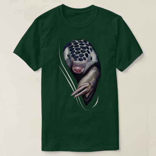 Pangolin dier afkomstig van binnen t-shirt (Design voorkant)