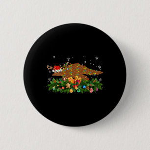Pangolin Dierenliefhebber Rendier Kerstman Hoed Pa Ronde Button 5,7 Cm