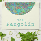 Pangolin Endangered Species Animal Wildlife Green Theedoek (Gevouwen)