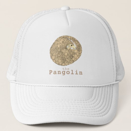 Pangolin Endangered Species Wildlife Animal Art Ha Trucker Pet (Voorkant)