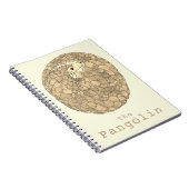 Pangolin Endangered Species Wildlife Animal Art Notitieboek (Rechterzijde)