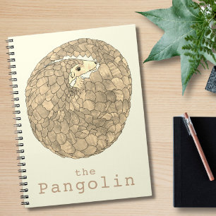 Pangolin Endangered Species Wildlife Animal Art Notitieboek