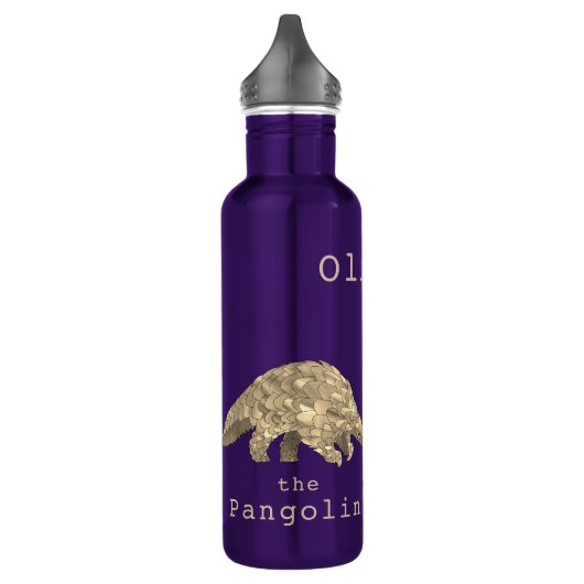 Pangolin Engevaarlijk Animal Rights Art Name Olive Waterfles (Links)