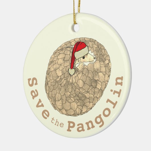 Pangolin Festive Engevaarlijk Animal Keramisch Ornament (Links)