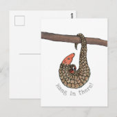 Pangolin 'hang in daar' briefkaart (Voorkant / Achterkant)