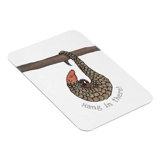 Pangolin 'hang in daar' koelkast magneet (Rechterzijde)