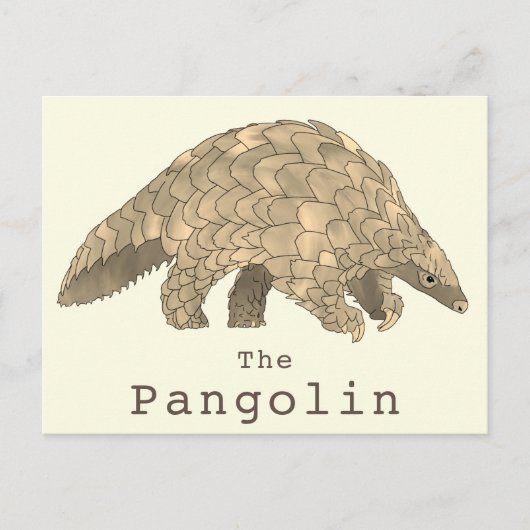 Pangolin in het wild levende bedreigde diersoorten briefkaart (Voorkant)