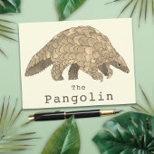 Pangolin in het wild levende bedreigde diersoorten briefkaart