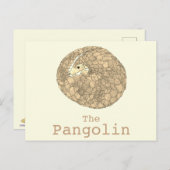 Pangolin in het wild levende bedreigde diersoorten briefkaart (Voorkant / Achterkant)