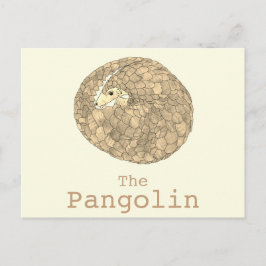 Pangolin in het wild levende bedreigde diersoorten briefkaart