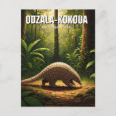 Pangolin in Odzala-Kokoua Nationaal Park Congo Briefkaart (Voorkant)