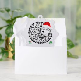 Pangolin Kerstmis Ornament Kaart