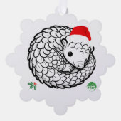 Pangolin Kerstmis Ornament Kaart (Voorkant)