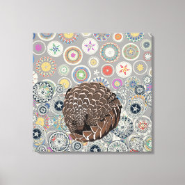 pangolin mandala canvas afdruk