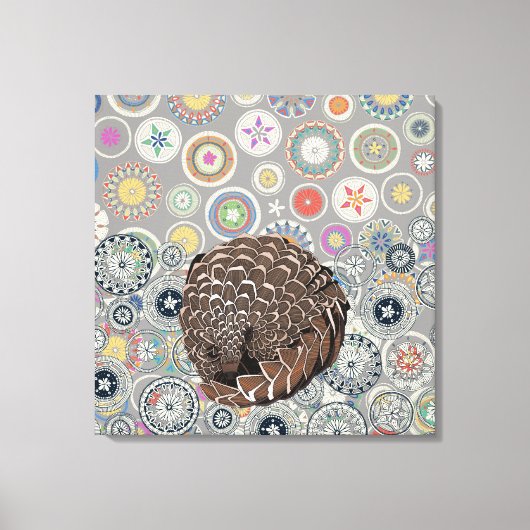 pangolin mandala canvas afdruk (Voorkant)