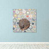 pangolin mandala canvas afdruk (Insitu (Houten vloer))