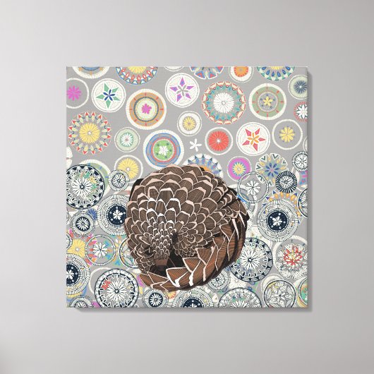 pangolin mandala canvas afdruk (Voorkant)