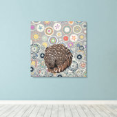 pangolin mandala canvas afdruk (Insitu (Houten vloer))