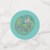 Pangolin Meisjes Verjaardagsfeest Confetti (Kleine voorkant)