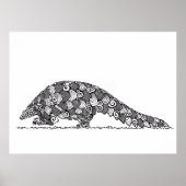 Pangolin op patrouilleontwerp poster (Voorkant)