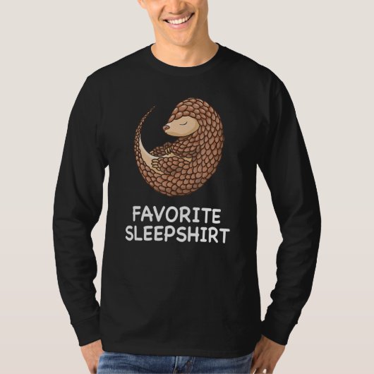 Pangolin Pangolins Nap Sleeping Sleep Pajama Night T-shirt (Voorkant)