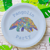 Pangolin Party Engevaarlijk Animal Activism Blue A Papieren Bordje