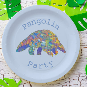 Pangolin Party Engevaarlijk Animal Activism Blue A Papieren Bordje