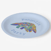 Pangolin Party Engevaarlijk Animal Activism Blue A Papieren Bordje (Gekanteld)