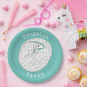 Pangolin Party Engevaarlijk Animal Activism Green Papieren Bordje (Feest)