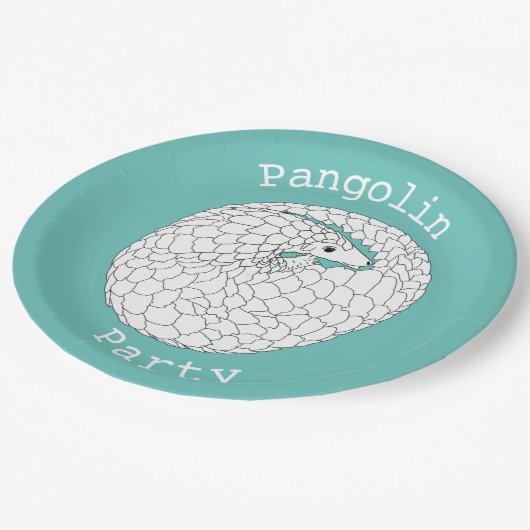 Pangolin Party Engevaarlijk Animal Activism Green Papieren Bordje (Gekanteld)