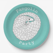 Pangolin Party Engevaarlijk Animal Activism Green Papieren Bordje (Voorkant)