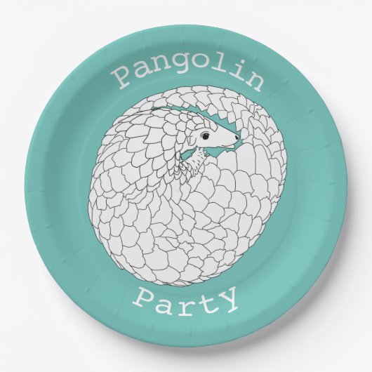 Pangolin Party Engevaarlijk Animal Activism Green Papieren Bordje (Voorkant)