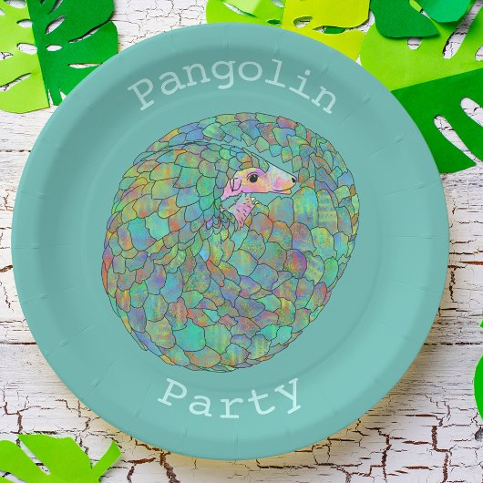 Pangolin Party Engevaarlijk Animal Activism Green Papieren Bordje