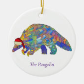 Pangolin Santa Cute Endangered Animal Keramisch Ornament (Voorkant)