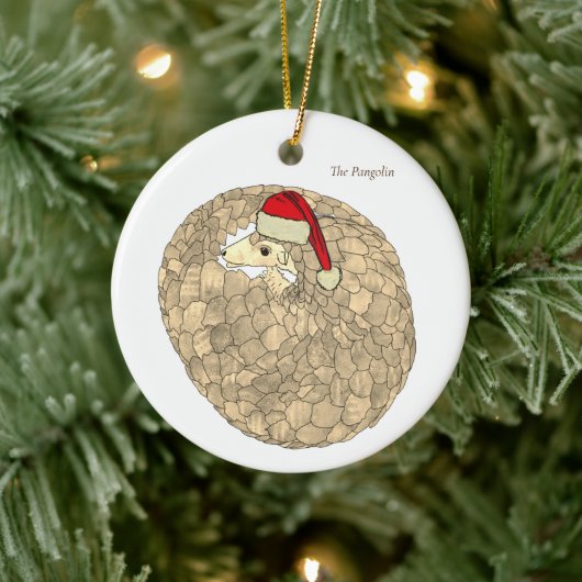 Pangolin Santa Endangered Species Keramisch Ornament (Boom)