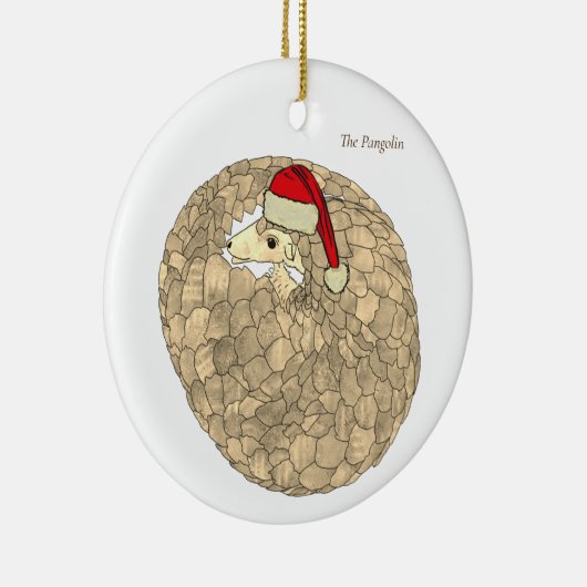 Pangolin Santa Endangered Species Keramisch Ornament (Rechts)