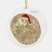 Pangolin Santa Endangered Species Keramisch Ornament (Voorkant)