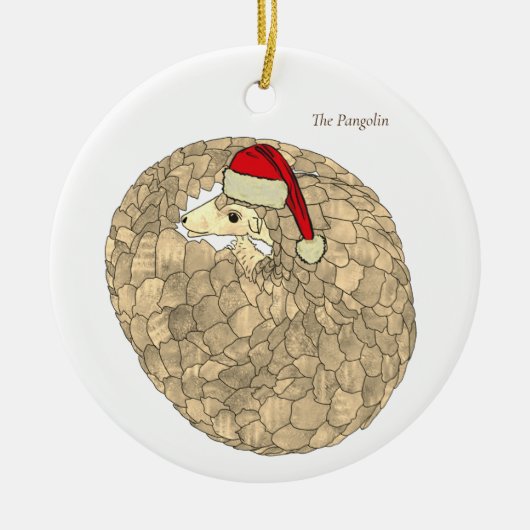 Pangolin Santa Endangered Species Keramisch Ornament (Voorkant)