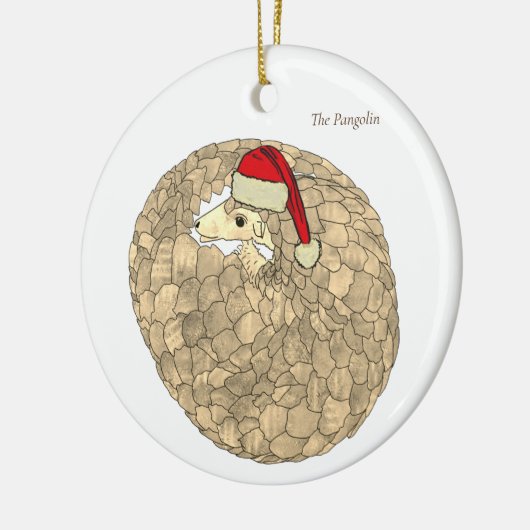 Pangolin Santa Endangered Species Keramisch Ornament (Links)