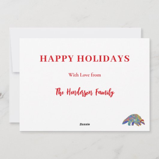 Pangolin Schattigee Bedreigde Soorten Custom Chris Feestdagenkaart (Achterkant)