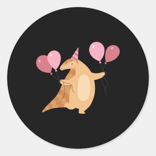 Pangolin viert Sticker (Voorkant)