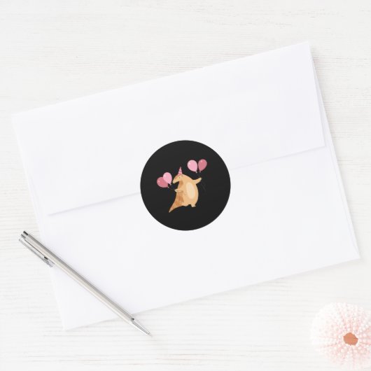Pangolin viert Sticker (Envelop)
